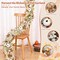 Fall Garland with Lights, White Pumpkins Berries & Maple Leaves - 1PC